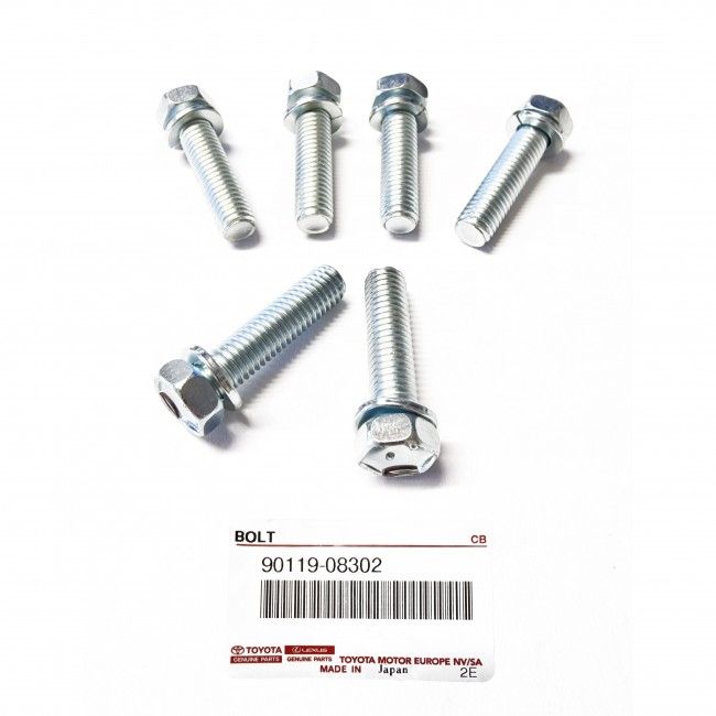 Genuine Toyota 1JZ-GTE Clutch Pressure Plate Bolt Set - Part Number: 90119-08302