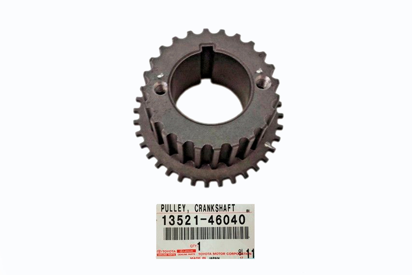 Genuine Toyota 1JZ/2JZ-GTE, 2JZ-GE VVTI Crankshaft Timing Pulley - Part Number: 13521-46040
